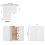 thumbnail of vidaXL Hanghoekkast 57x57x60 cm bewerkt hout wit
