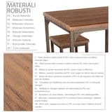 thumbnail of Set de mesa de bar retangular e 4 bancos castanhos nogueira Mod. FIRENZE por Yelloo