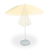 thumbnail of Relaxdays Sonnenschirm, Ø 180 cm, höhenverstellbar, kippbar, Balkonschirm rund, Polyester, Stahl, Strandschirm, hellgelb