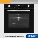 thumbnail of Exquisit Einbau-Mikrowelle EBEM 797-H-030 schwarz | Heißluft und Grill | max. 1800 W | Garraum 72 l | Schwarz-Glas Front