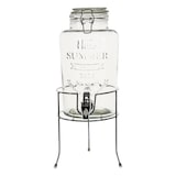 thumbnail of Getränkespender mit Zapfhahn und Ständer aus Glas 3 L Wasserspender Saftspender