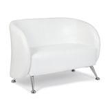 thumbnail of Loungesofa / Clubsofa ST. LUCIA Kunstleder 2-Sitzer weiß hjh OFFICE