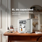 thumbnail of Nevera Mini EVVO F6 Beauty Blanco, 6 L, Enfría y Calienta, Luz LED, AC/DC
