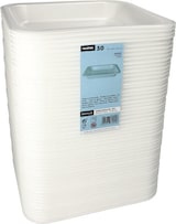 thumbnail of 200 Stück Siegelschalen, XPS, ungeteilt, 1400 ml, 24,5 x 26,5 cm weiss