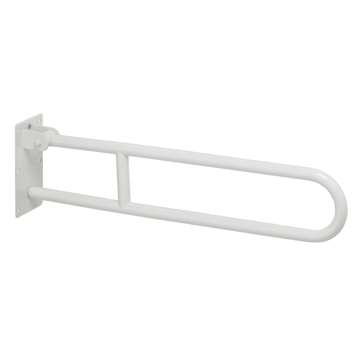 ROSSIGNOL Barre d'appui PMR relevable en inox 70cm BISKA blanc