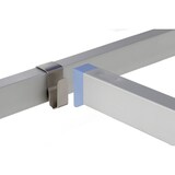 thumbnail of Alu Tournus-aanbouwlegbord met geperforeerde kunststof panelen:  1453 mm lang, 500 mm diep, 1750 mm hoog, 4 niveaus  Draagvermogen: 200 kg / niveau