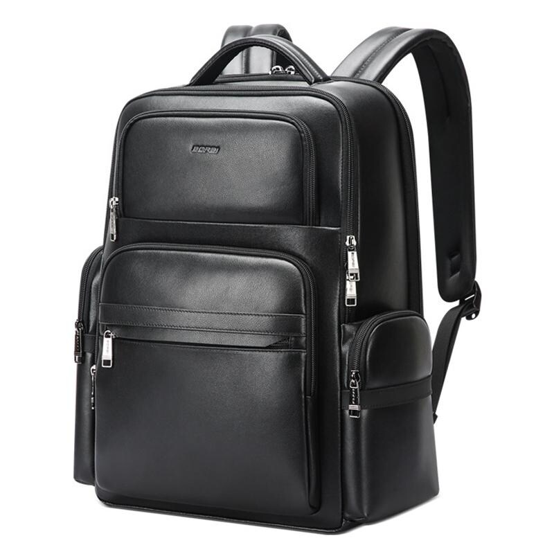 Sac À Dos Ordinateur Grande Capacité Étanche Cuir Véritable Avec Ports USB Type-C YONIS