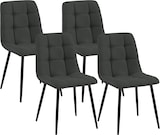 thumbnail of CLP 4er Set Esszimmerstühle Tilde Stoff HBT: 84x45x55 cm dunkelgrau Stoff