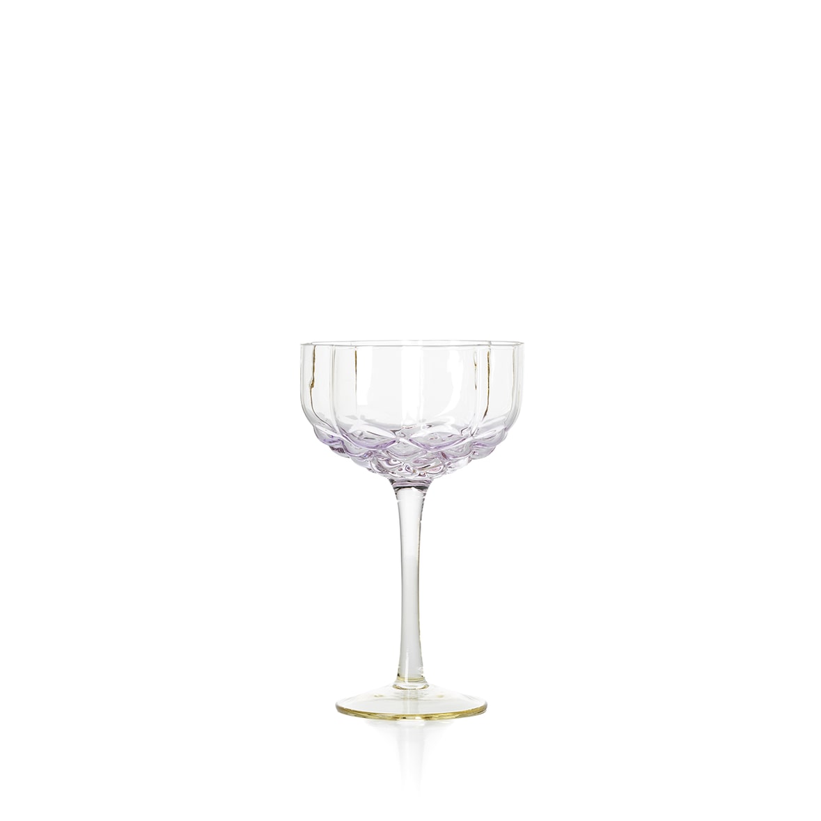 Bazar Bizar Cocktailglas van glas 10x16.5 cm roze - Set van 12