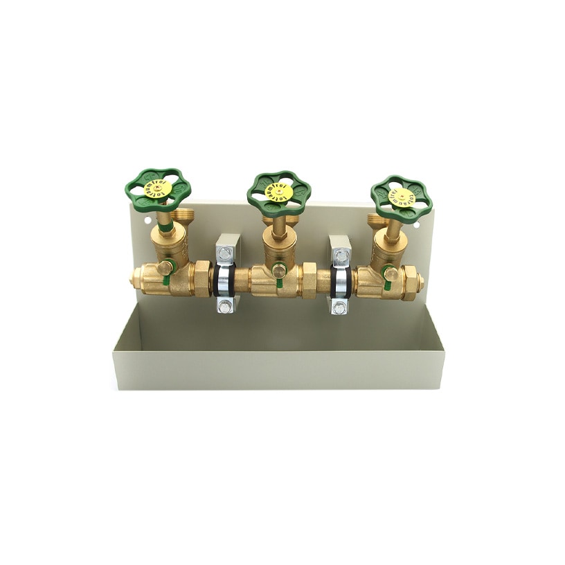 ATV-Station Kompaktwasserverteiler (mit Rinne), oberes Anschlussgewinde 1 1/2, G 1`, 3-fach