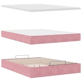 thumbnail of vidaXL Ottoman-Bett mit Matratzen Rosa 140x190 cm Samt