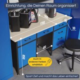 thumbnail of Werkbank Werkstatt KARL - 6 Schubladen, 1x Schließfach, MDF-Tischplatte Braun | Werktisch Montagewerkbank Arbeitstisch 85x170x60cm Schwarz