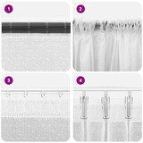 thumbnail of vidaXL Spitzenvorhang mit Vorhängen Weiß 900 x 240 cm Polyester