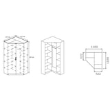 thumbnail of Matelpro - Armoire d'angle contemporaine Noa - Moderne & Design -Blanc/chêne - Une penderie - 8 étagères -Types de portes: Battantes