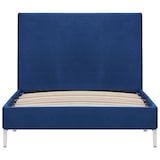 thumbnail of Cadre de lit sans matelas bleu tissu 90x200 cm Modèle Nervanel