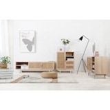 thumbnail of SalesFever Sideboard mit Rattan Front | 2 Schubladen, 1 Tür, 2 offene Fächer | Korpus MDF | Beine Paulownie Holz | B 70 x T 36 x H 85 cm | natur