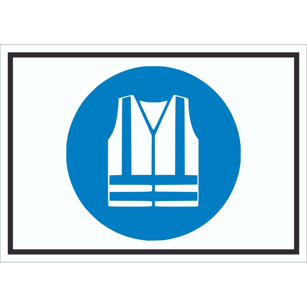 Warnweste benutzen Symbol Schild A0 (841x1189mm)