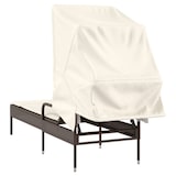 thumbnail of vidaXL Sonnenliege mit Dach Braun Poly Rattan