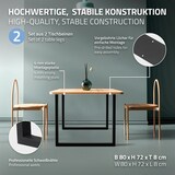 thumbnail of ECD Germany Tischbeine 2er Set 80x72 cm Schwarz | Vierkantprofil Stahl, pulverbeschichtet, Industrial Tischkufen Esstisch DIY