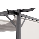 thumbnail of Blumfeldt Pantheon Robust Pergola 3x3m wetterbeständig Stahl pulverbeschichtet seitliche Rollläden Beige