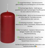 thumbnail of DeinPack Stumpenkerzen bordeaux - 1 Stück  Ø 6 cm- Höhe 12 cm  Brenndauer: ca. 30 Stunden  Hochwertige Stumpenkerze