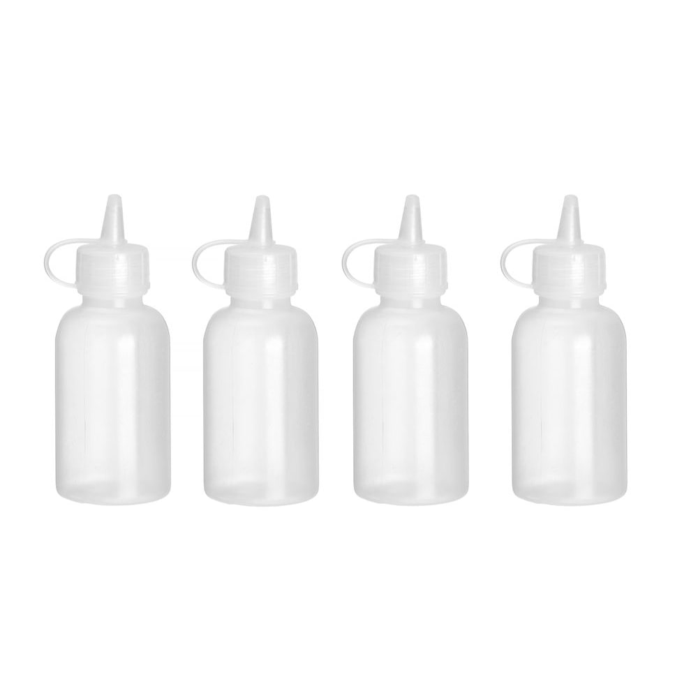 HENDI Mini saus dispenser - set van 4 stuks., 0,05L, Transparant, ⌀35x(H)100mm