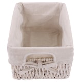 thumbnail of 2er-Set Regal Kommode mit 3 Korbschubladen 58x25x28cm, Shabby-Look, Vintage ~ weiß