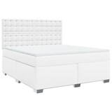 thumbnail of vidaXL Boxspringbett mit Matratze Weiß 180x200 cm Kunstleder