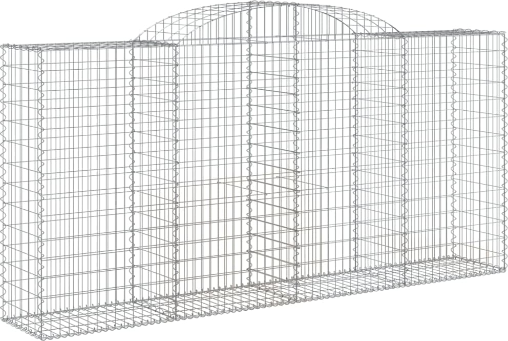 vidaXL Gabionen mit Hochbogen 5 Stk. 300x50x140/160cm Verzinktes Eisen