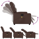 thumbnail of vidaXL Massagesessel mit Aufstehhilfe Braun Kunstleder