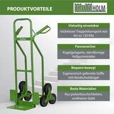 thumbnail of Treppenkarre pannensicher Stahl 120 kg 118 cm hoch mit Sicherheitsgriffen Treppensackkarre in grün