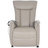 thumbnail of Fernsehsessel mit Aufstehhilfe, Relaxsessel mit Liegefunktion, mit 2 Motoren, 120 kg belastbar, Leder/Kunstleder, Naturgrau, Raburg Marie
