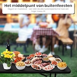 thumbnail of IvoQ Inklapbare Tafel – 180 cm – Rattan Look – Zwart – Campingtafel – Opvouwbaar & Draagbaar – Tuintafel – Vouwtafel