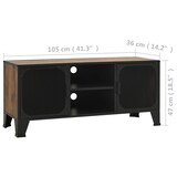 thumbnail of vidaXL TV-Schrank Rustikales Braun 105x36x47 cm Metall und MDF