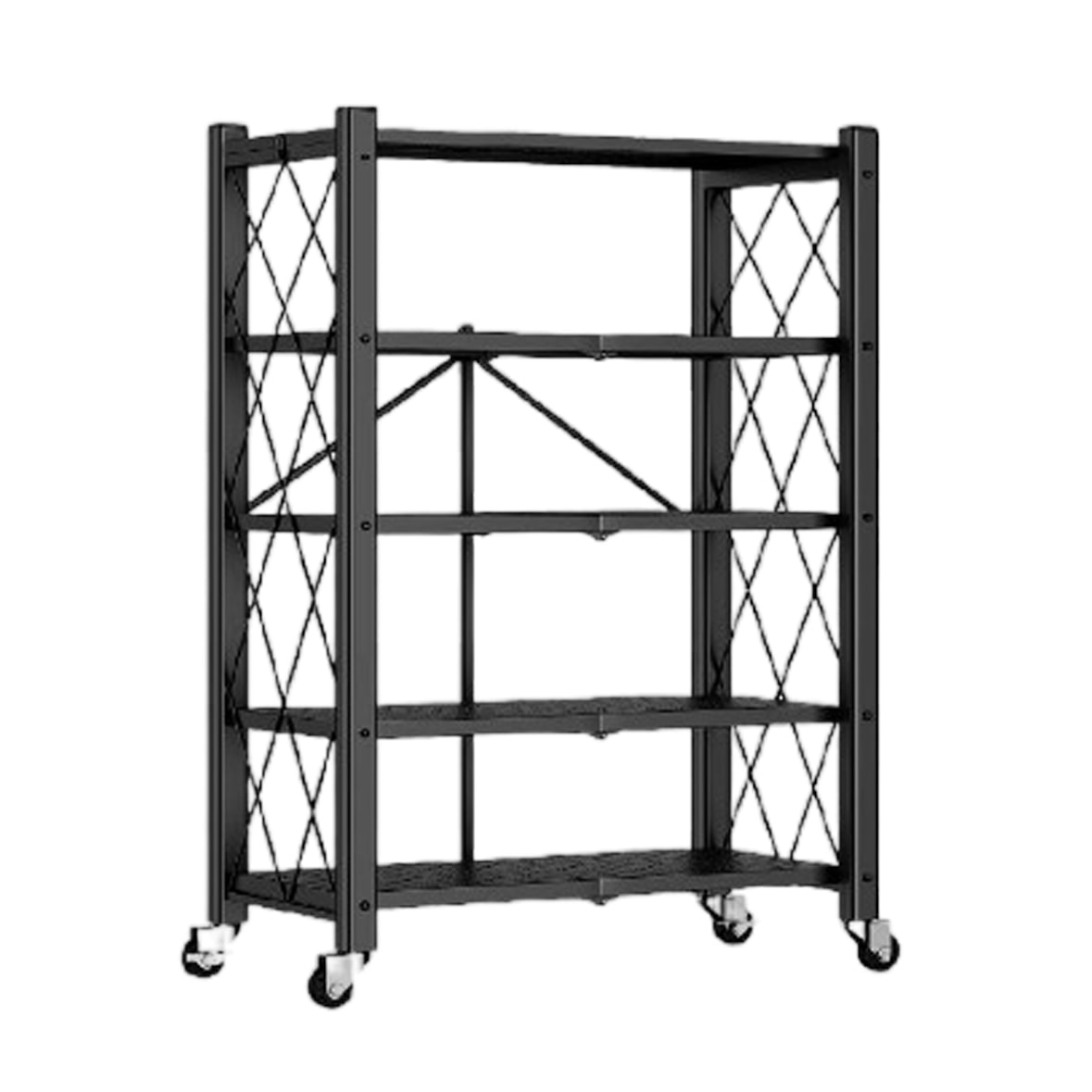 Joybos - Klappregal 5 Regale 71x34x165 cm Schwarz