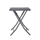 thumbnail of aro Set da balcone pieghevole, 3 pezzi, acciaio/plastica, 2 sedie, 1 tavolo, aspetto rattan, grigio scuro