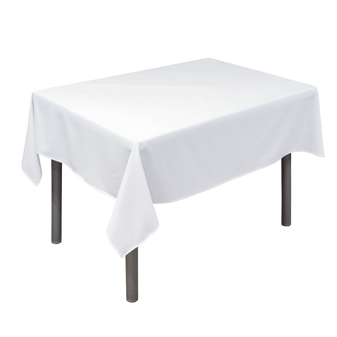 METRO Professional Tischdecke, 150 x 300 cm, rechteckig mit Satinband, Baumwolle, weiß