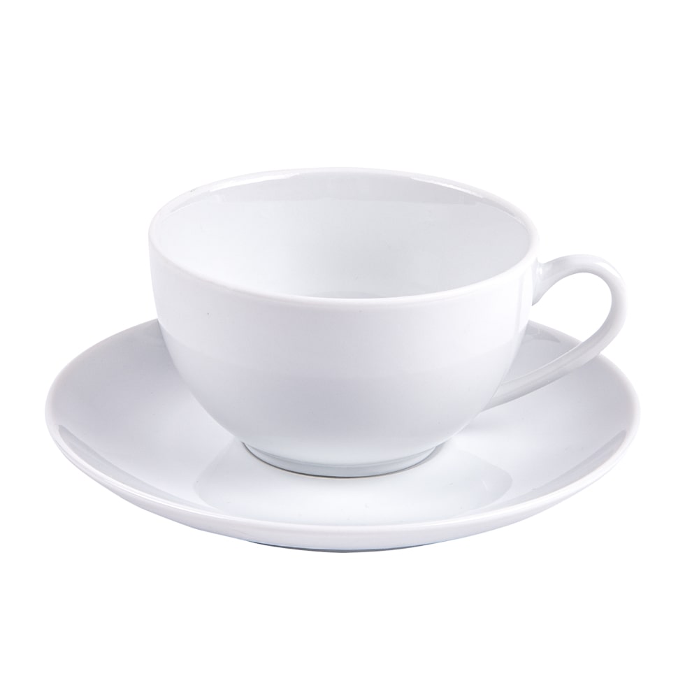 Tasse à thé et sa soucoupe 20 cl Alaska x2 -  20.00 cl Blanc Rond Porcelaine Table Passion 12.00x12.00 cm