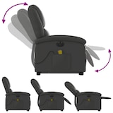 thumbnail of vidaXL Massagesessel mit Aufstehhilfe Elektrisch Grau Echtleder