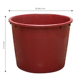 thumbnail of GILAC Baquet rond renforcé - de 110 L à 500 L - bordeaux - 350 L - Bordeaux G115344