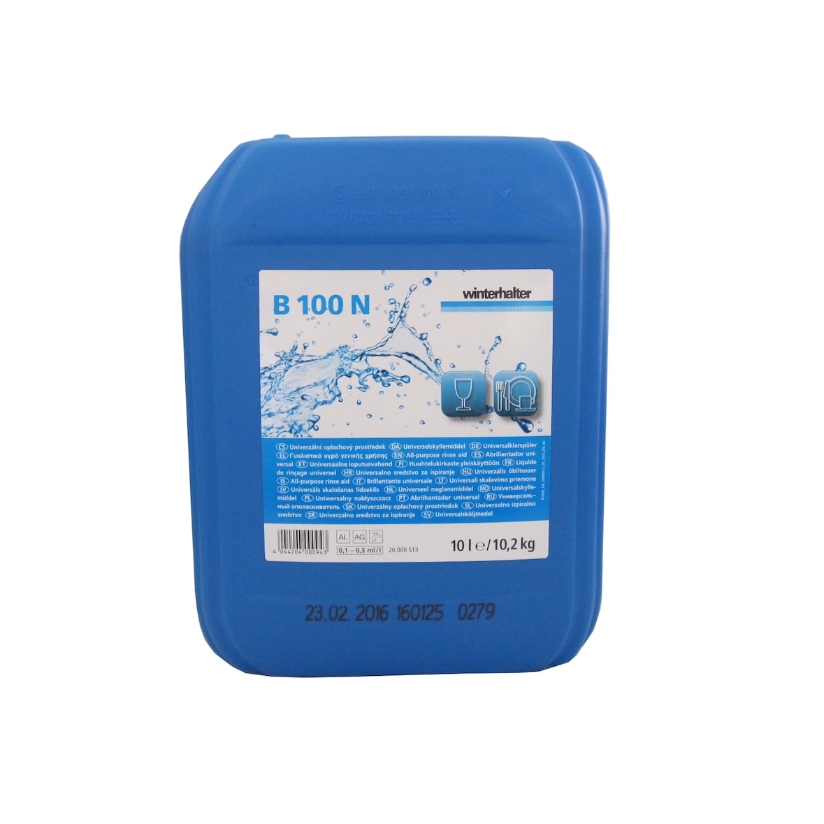 Winterhalter Klarspüler B100 N 10 Liter Kanister für gewerbliche Spülmaschinen
