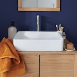 thumbnail of Vasque rectangulaire à poser en céramique blanche 47 x 36 cm ROMY