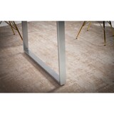 thumbnail of Küchentisch Massivholz Design | 140x80 cm Akazienholz mit Baumkante | Goldbraun-Chrom | Industriedesign | Tarn Kollektion | Kadima Design