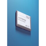 thumbnail of Etiqueta de puerta A x A 149 x 105,5 mm grafito/plata