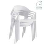 thumbnail of METRO PROFESSIONAL Cadeira de exterior empilhável Laveria, com braços, plástico, branco