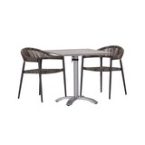 thumbnail of acamp Tischgruppe 2x 57162 brooklyn 1x 56371 acaplan HPL 6 mm platin/cemento 80x80cm