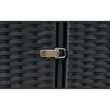 thumbnail of Décoshop26 - Abri de poubelles extérieur conteneurs à ordures avec couvercle jusqu'à 3 bacs en poly rotin noir 3x120 litres 04_0000952