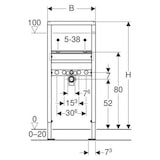 thumbnail of Geberit Waschtischelement Duofix Basic BH 112 cm