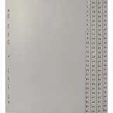 thumbnail of 24740 Zahlenregister - 1 - 100, PP, A4, 100 Blatt, 4 Abläufe, grau