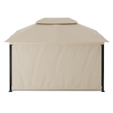 thumbnail of Grandezza Cortina Gartenpavillon 3x4 m | wetterbeständig | pulverbeschichtet | seitliche Rollläden Beige
